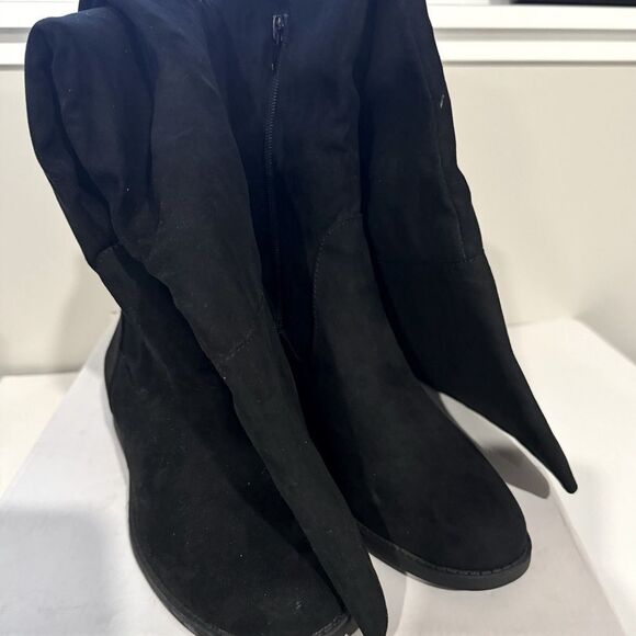 SUN STONE Womens Black Slip Resistant Allicce Round Toe Zip-Up Boots Shoes 7 WC - Picture 9 of 10